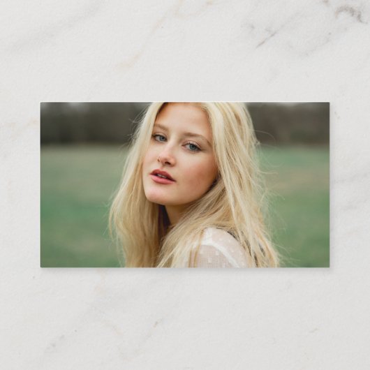 ブラックピンクウォーターカラーソーシャルメディア写真とロゴ 名刺 (裏面)