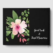 ブラックピンクウォーター色フローラ退職パーティー ゲストブック (裏面)