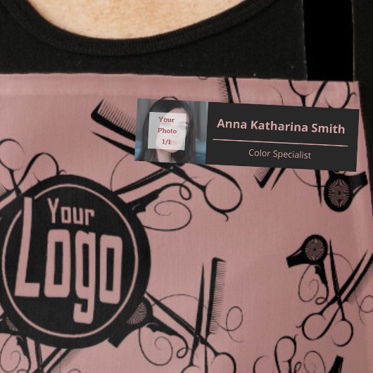 ブラックピンクエレガントのプロファイル画像の専門知識 名札