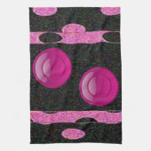 ブラックピンクキッチンハンドタオル キッチンタオル (縦)