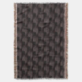 ブラックピンクグランジヴィンテージアメリカ国旗のパターン スローブランケット (正面縦)