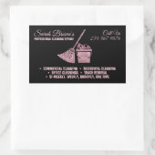 ブラックピンクグリッター洗浄洗剤 長方形シール (バッグ)