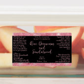 ブラックピンクグリッター防水ドロッパーボトルラベル ラベル (貼付)