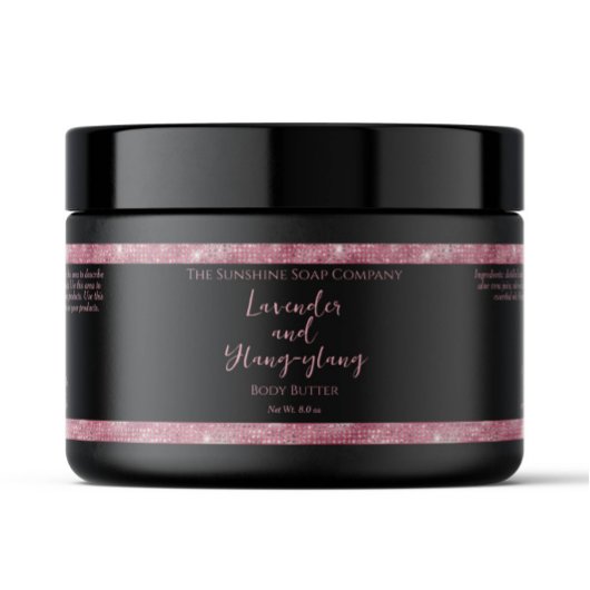 ブラックピンクグリッター防水化粧品瓶ラベル ペットボトルラベル