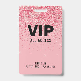ブラックピンクグリッターVIPすべてのアクセスパスイベントID バッジ