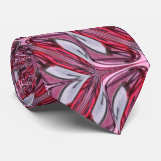 ブラックピンクグレードードルアート抽象芸術水彩 ネクタイ (ロール)