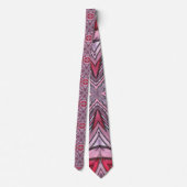 ブラックピンクグレードードルアート抽象芸術水彩 ネクタイ (裏面)