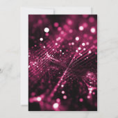 ブラックピンクサテンダイヤモンドウォーターフォールドバースデーパーティー 招待状 (裏面)