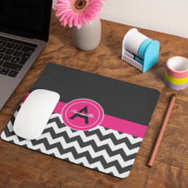 ブラックピンクシェブロン マウスパッド