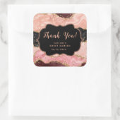 ブラックピンクシークンズアゲイトSweet sixteenありがとう スクエアシール (バッグ)