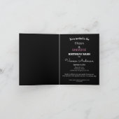 ブラックピンクテーマ招待状カード サンキューカード (内部)