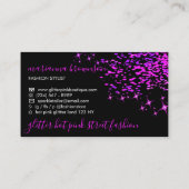 ブラックピンクテーラー裁縫機械糸キルティング 名刺 (裏面)