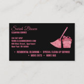 ブラックピンクトーン清掃メイドジャニカ 名刺 (裏面)