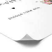 ブラックピンクパリミニマリストの好意を1つ取って下さい ポスター (角)