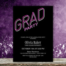 ブラックピンクパーティの招待状