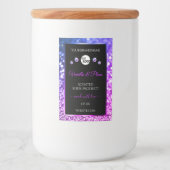 ブラックピンクパープルグリッタースターのロゴ製品ラベル フードラベル (正面)