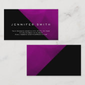 ブラックピンクパープルシンプルプレーン名刺 名刺 (正面/裏面)