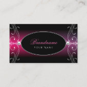 ブラックピンクパープル華美スパークルダイヤモンドスタイリッシュ 名刺 (正面)