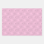 ブラックピンクファンシースパイダーこうもりスカイハロウィーン ラッピングペーパーシート (正面)