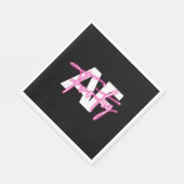 ブラックピンクフォーティAF 40th誕生日紙ナプキンス スタンダードランチョンナプキン (角)