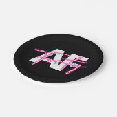 ブラックピンクフォーティAF 40th誕生日紙プレート ペーパープレート (アングル)