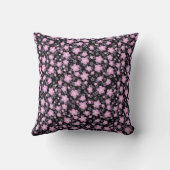ブラックピンクフローラさくらんぼ花 クッション (裏面)