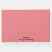 ブラックピンクフローラエレガントヴィンテージ ゲストブック (裏面)