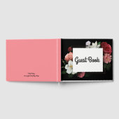 ブラックピンクフローラエレガントヴィンテージ ゲストブック (全面)