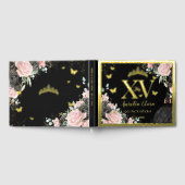 ブラックピンクフローラキンセアニラクリン15 XV金ゴールド ゲストブック (全面)