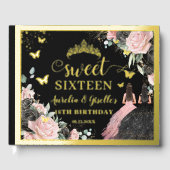 ブラックピンクフローラツインズSweet sixteen16誕生日 ゲストブック (正面)