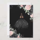 ブラックピンクフローラプリンセスシルバーキンセアニラ 招待状 (裏面)