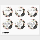 ブラックピンクフローラプリンセスドレス金ゴールドキンセアニラ ラウンドシール (シート)