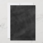 ブラックピンクフローラ結婚のリハーサル招待状 招待状 (裏面)