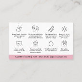 ブラックピンクブロウアフターケアPMUブロウの説明B 名刺 (裏面)