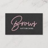 ブラックピンクブロウアフターケアPMUブロウの説明B 名刺 (正面)