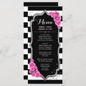 ブラックピンクホワイトシルバーメニューカード プログラム (正面/裏面)