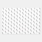 ブラックピンクホワイトバルーンウィスクパターン ラッピングペーパーシート (正面3)