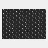 ブラックピンクホワイトバルーンウィスクパターン ラッピングペーパーシート (正面)