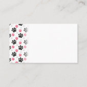 ブラックピンクポープリント犬のオーナーパピーラバーペット プレイスカード (正面)