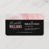 ブラックピンクマーブルー金ゴールド美しい美学ロイヤリティ& 名刺 (正面)