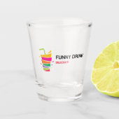 ブラックピンクミニマルおもしろいリストドリンクショットグラス ショットグラス (正面)