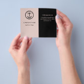 ブラックピンクモダンのプロモーションビジネスロゴ チラシ (手)