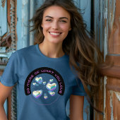 ブラックピンクモダンホログラフィック引用文Tシャツ Tシャツ