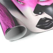 ブラックピンクラッピング紙 ラッピングペーパー (ロールコーナー)