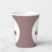 ブラックピンクレースウォーターカラーランジェリーブライダルシャワー 紙コップ (左)