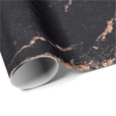 ブラックピンクローズ赤面ストライプズマーブルストーングラム ラッピングペーパー (ロールコーナー)