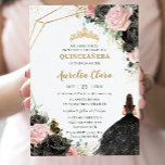 ブラックピンクローゼスフローラキンセアニラSweet sixteen 招待状<br><div class="desc">一致するアイテムをストアで利用可能！ハッピーキャットスタジオ</div>