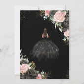 ブラックピンクローゼスフローラプリンセスSweet sixteen 招待状 (裏面)