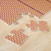 ブラックピンクロータス忍耐力フローラ記号 ジグソーパズル (側面)