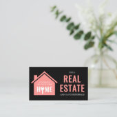 ブラックピンク不動産売買 Realtor 名刺 (スタンド正面)
